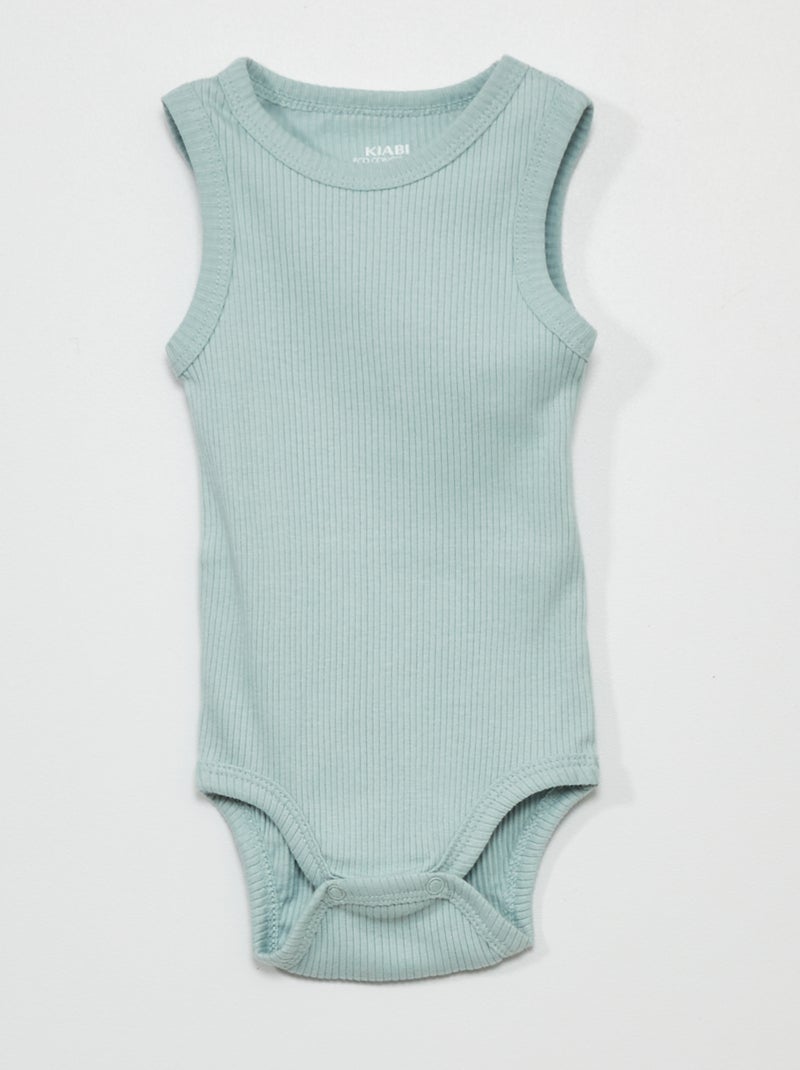 Lote de 3 bodies sem mangas estampados AZUL - Kiabi