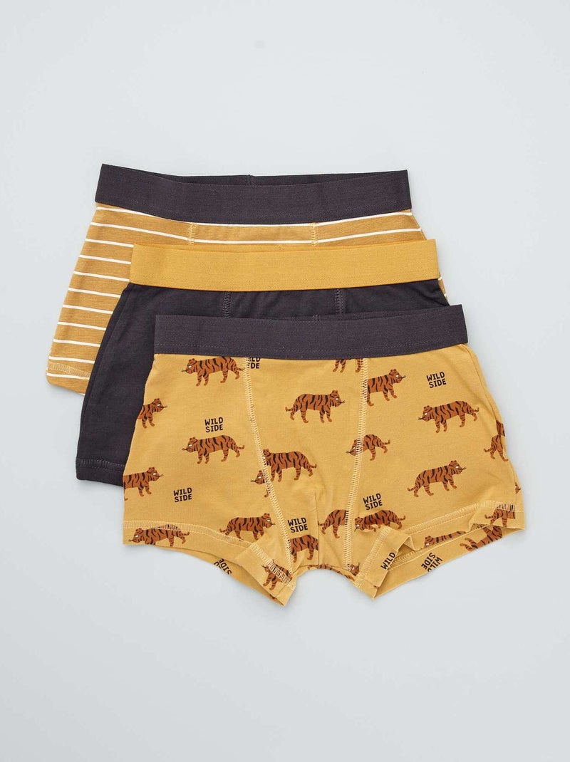 Lote de 3 boxers AMARELO - Kiabi