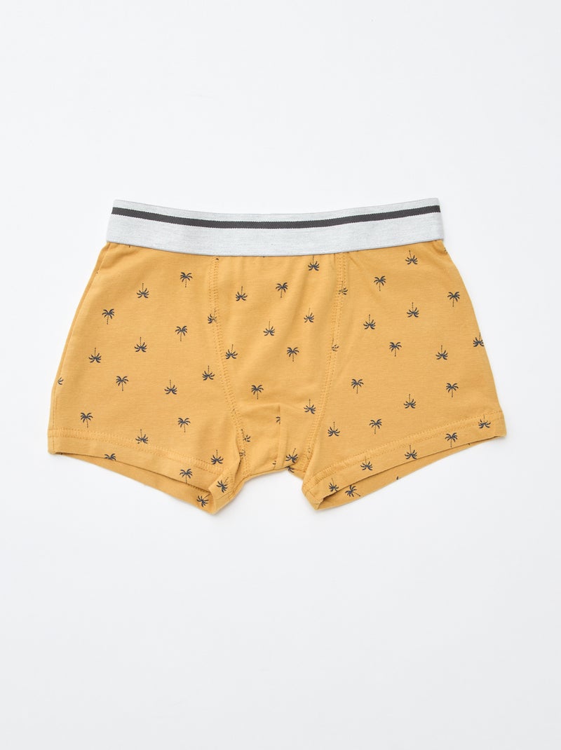 Lote de 3 boxers elásticos Amarelo - Kiabi