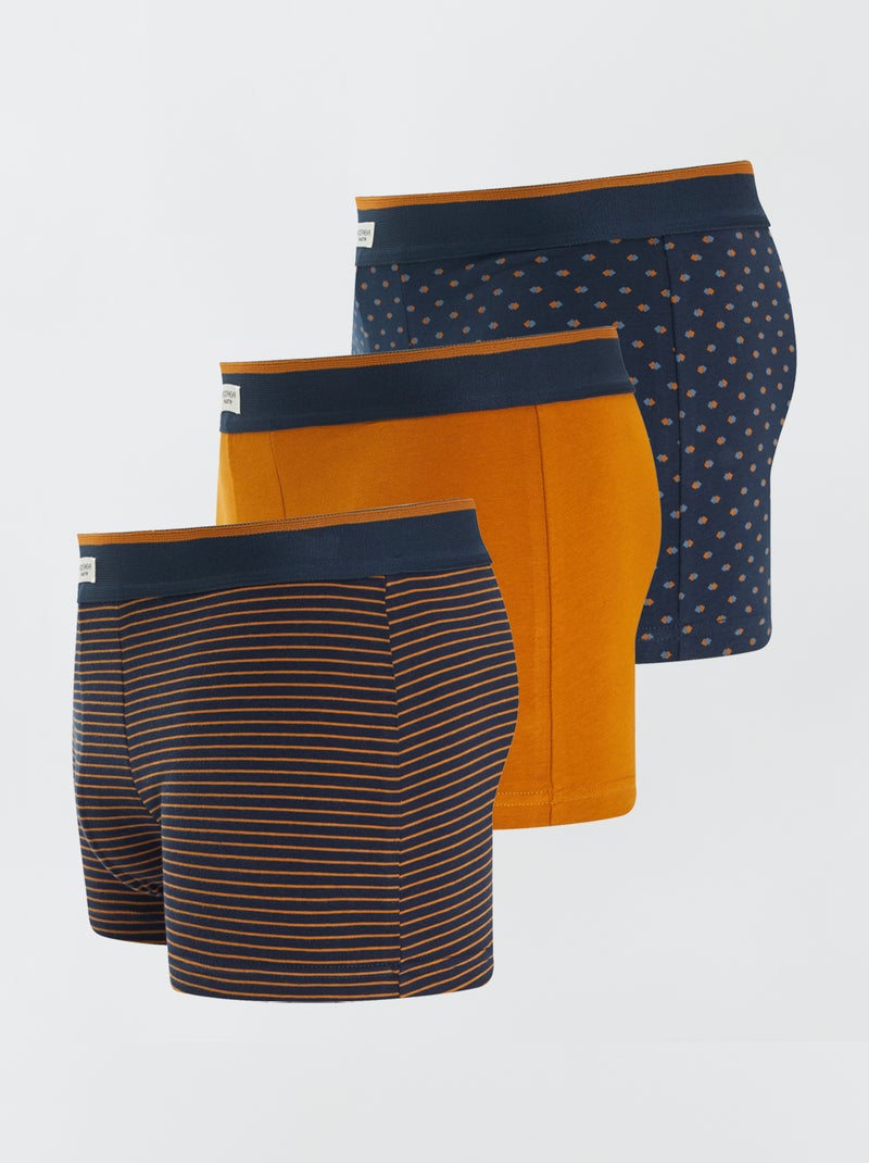 Lote de 3 boxers elásticos AMARELO - Kiabi