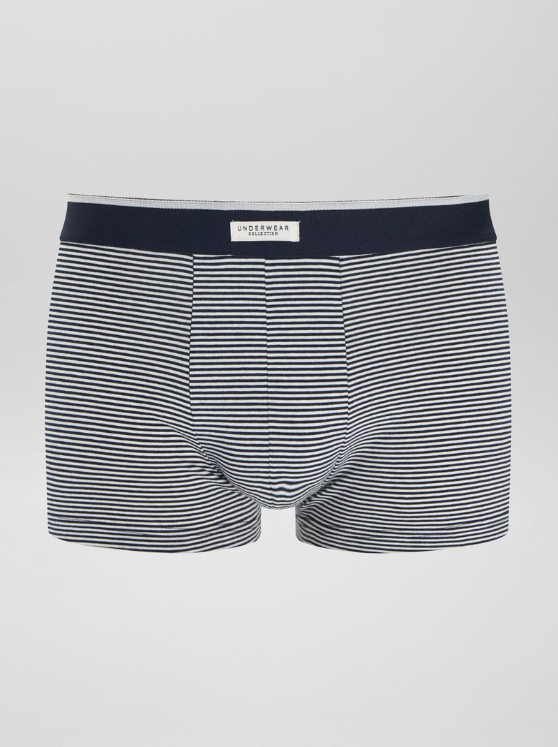 Lote de 3 boxers elásticos AZUL - Kiabi