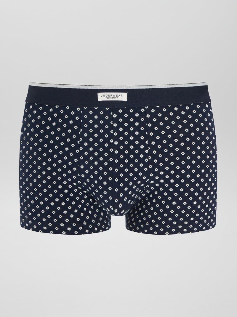 Lote de 3 boxers elásticos AZUL - Kiabi