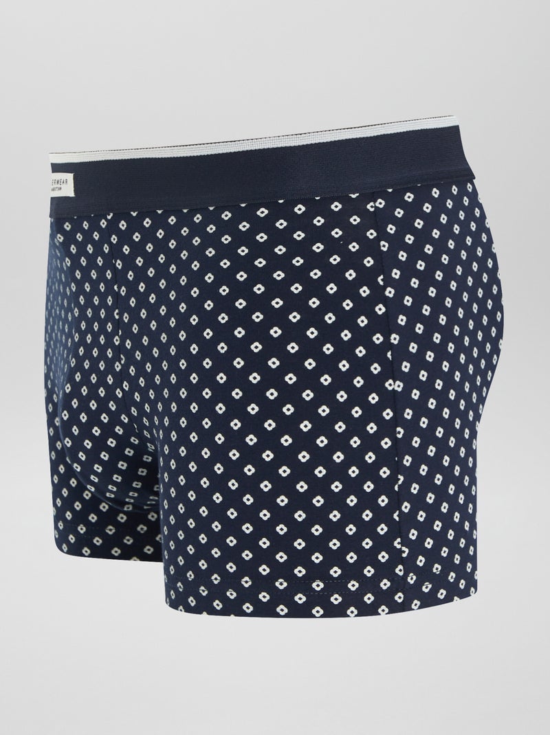 Lote de 3 boxers elásticos AZUL - Kiabi