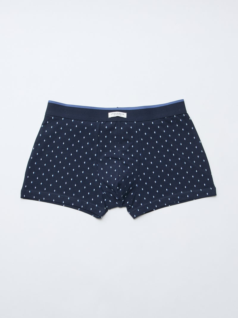 Lote de 3 boxers elásticos Azul - Kiabi