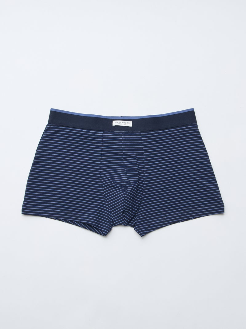 Lote de 3 boxers elásticos Azul - Kiabi