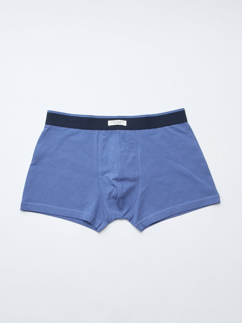 Lote de 3 boxers elásticos Azul - Kiabi