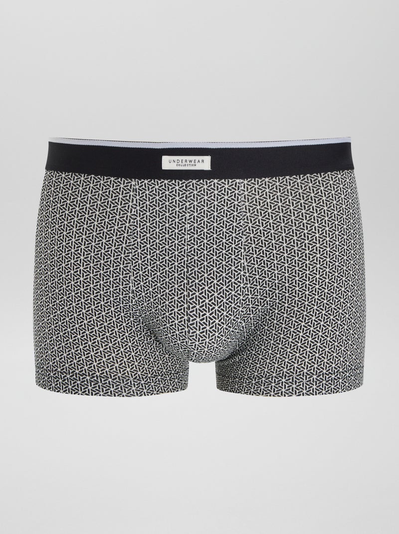 Lote de 3 boxers elásticos PRETO - Kiabi