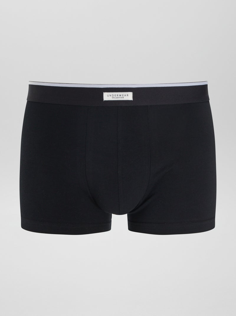 Lote de 3 boxers elásticos PRETO - Kiabi