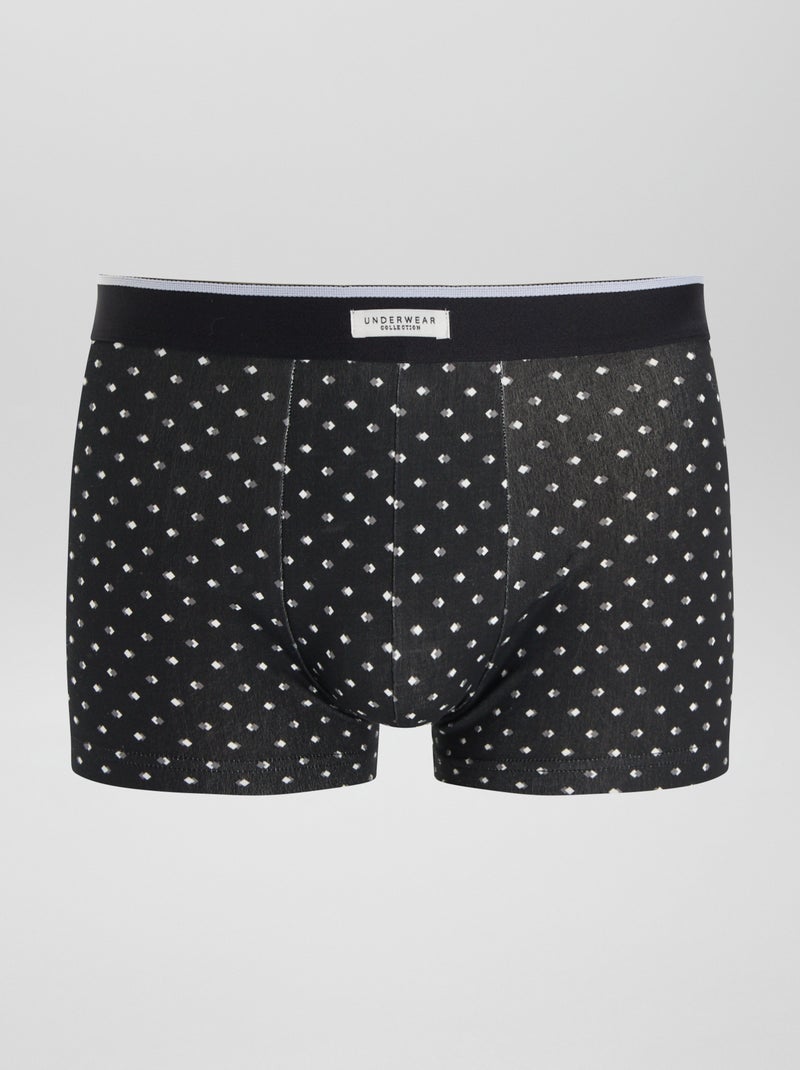 Lote de 3 boxers elásticos PRETO - Kiabi