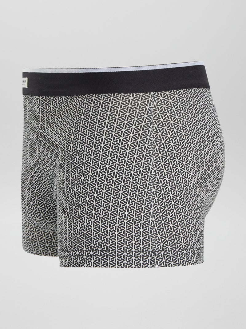 Lote de 3 boxers elásticos PRETO - Kiabi