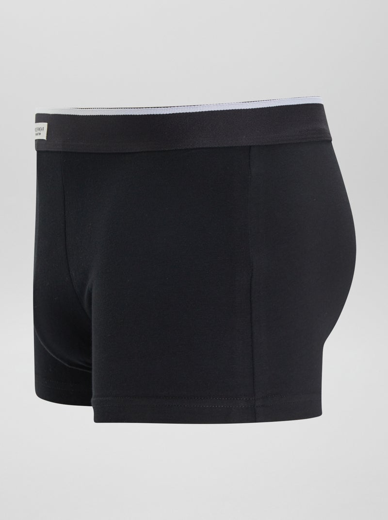 Lote de 3 boxers elásticos PRETO - Kiabi