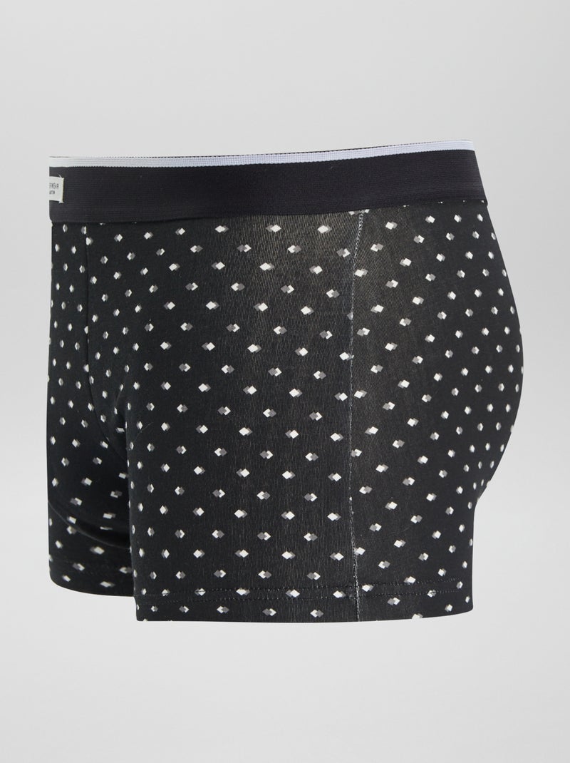 Lote de 3 boxers elásticos PRETO - Kiabi