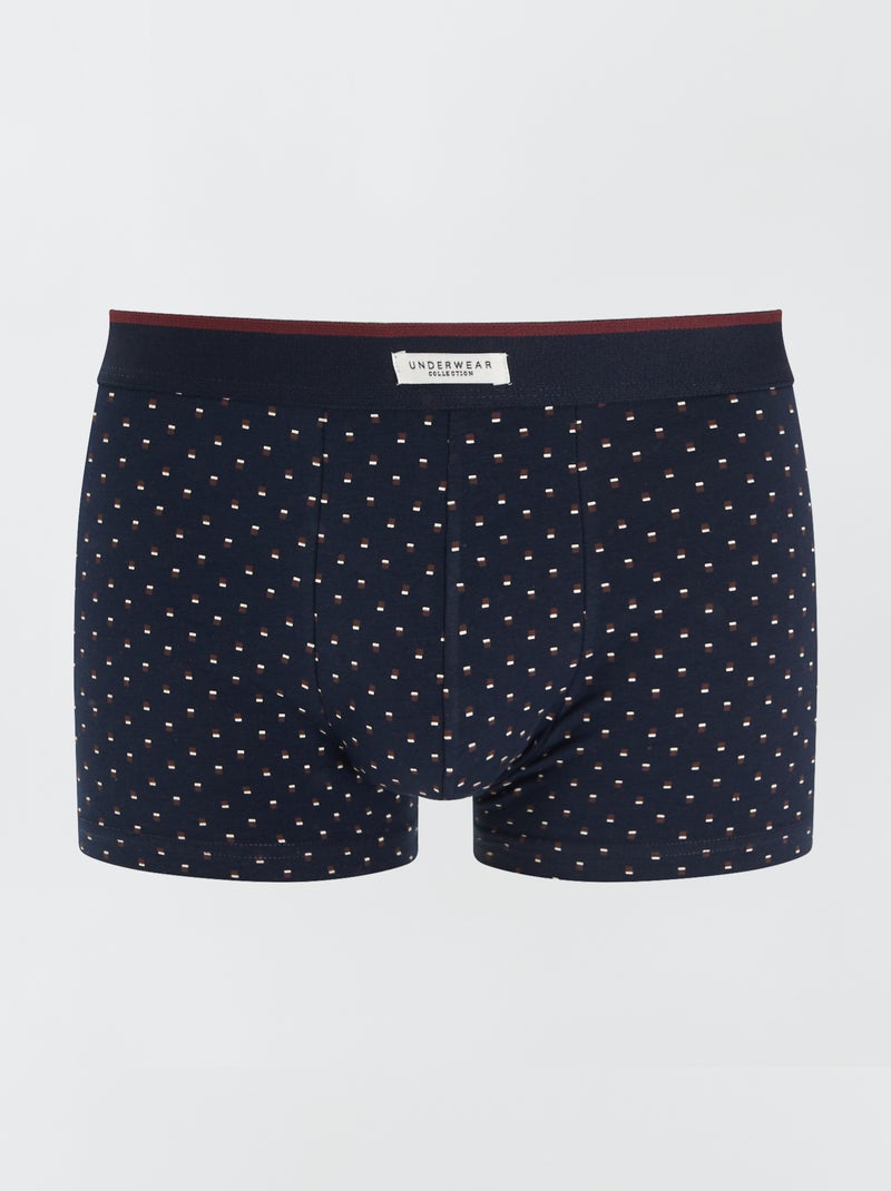 Lote de 3 boxers elásticos VERMELHO - Kiabi