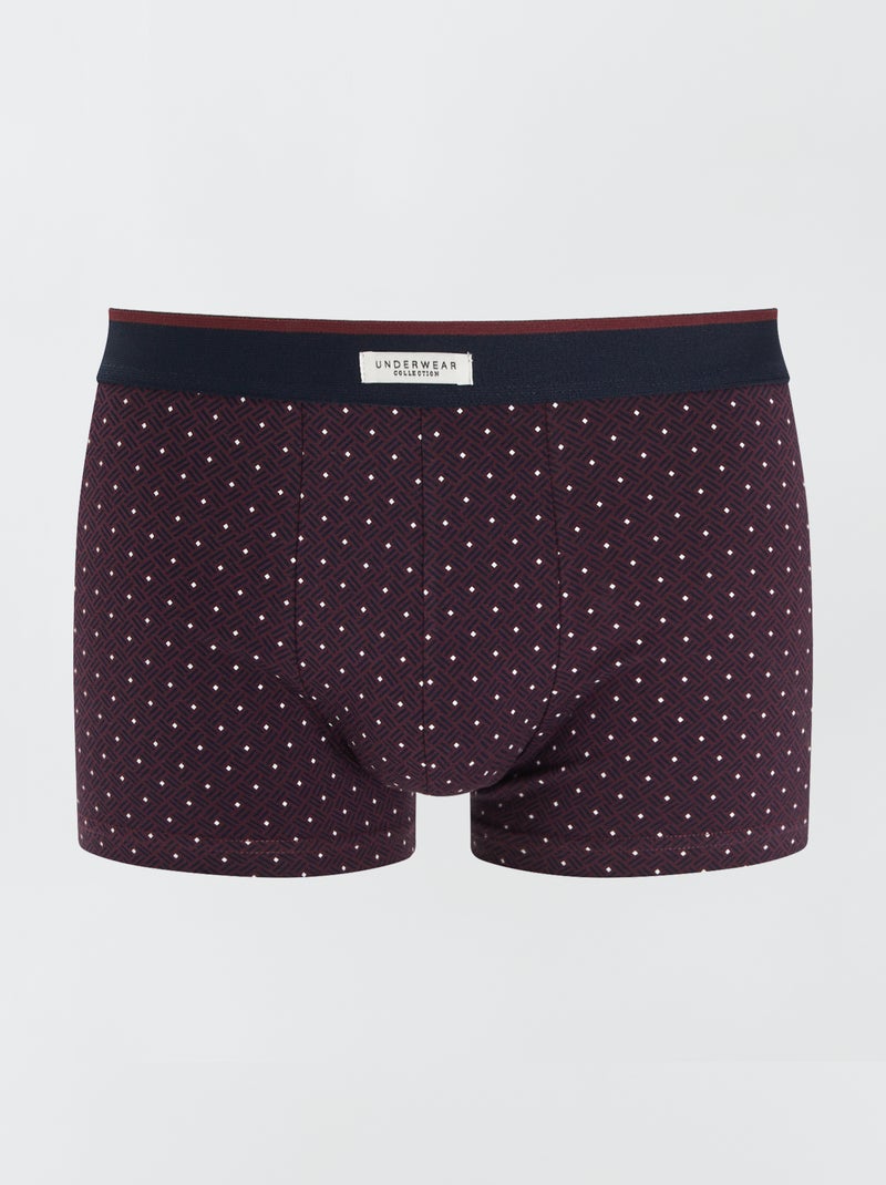 Lote de 3 boxers elásticos VERMELHO - Kiabi