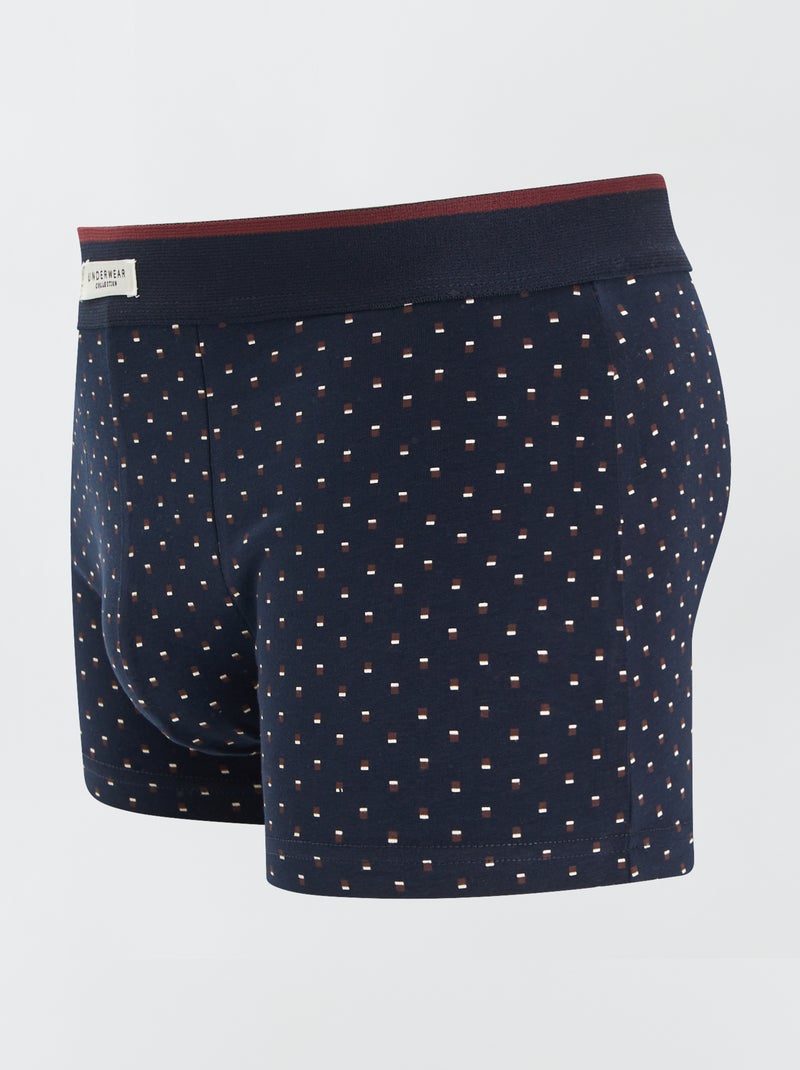 Lote de 3 boxers elásticos VERMELHO - Kiabi