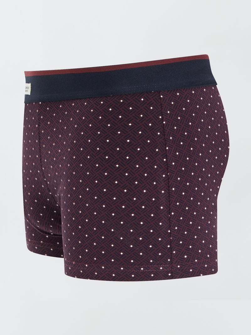 Lote de 3 boxers elásticos VERMELHO - Kiabi
