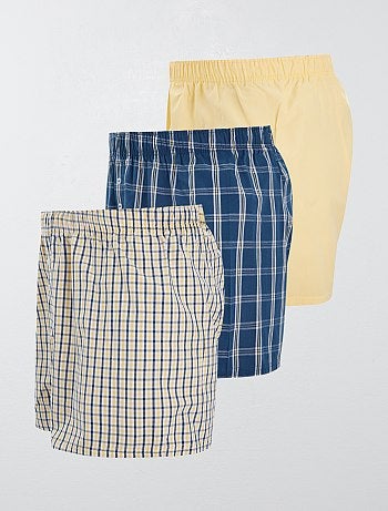 Lote de 3 boxers em puro algodão - Kiabi