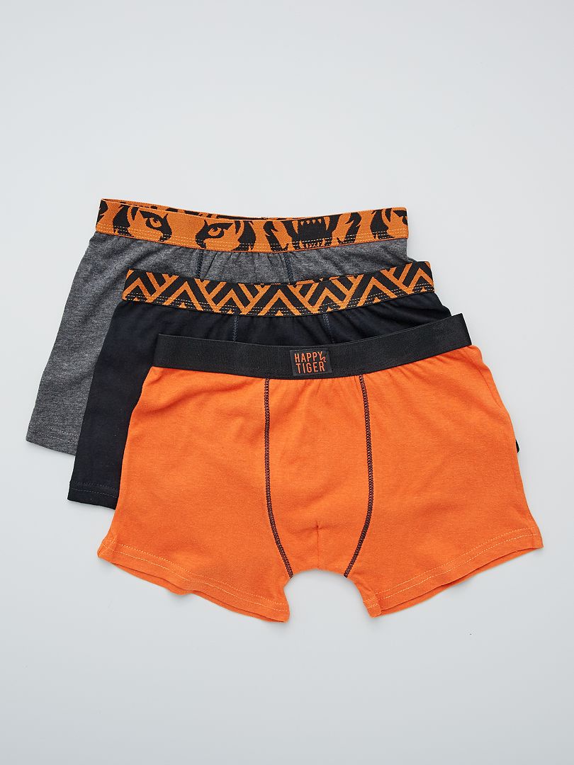 Lote de 3 boxers 'Dim' - LARANJA - Kiabi - 14.00€