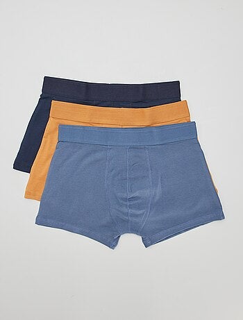 Lote de 3 boxers lisos