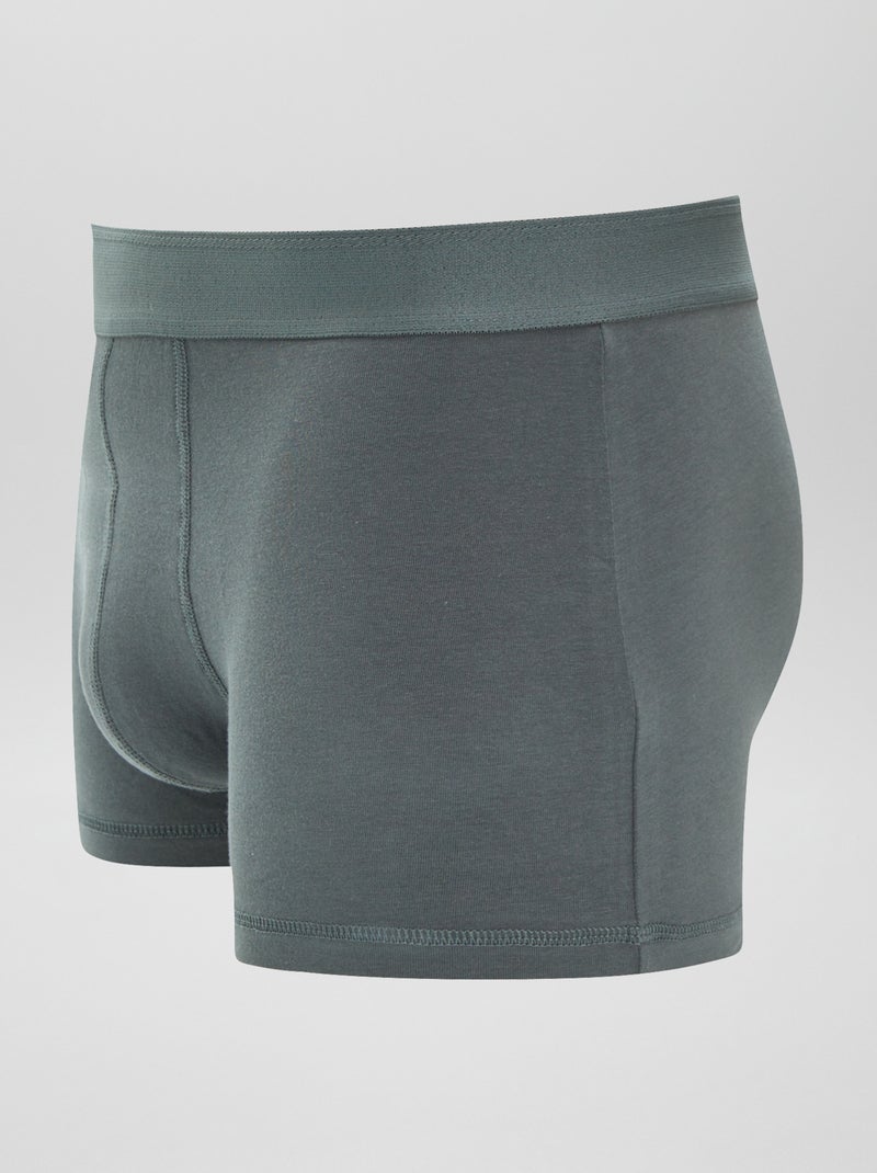 Lote de 3 boxers lisos CAQUI - Kiabi