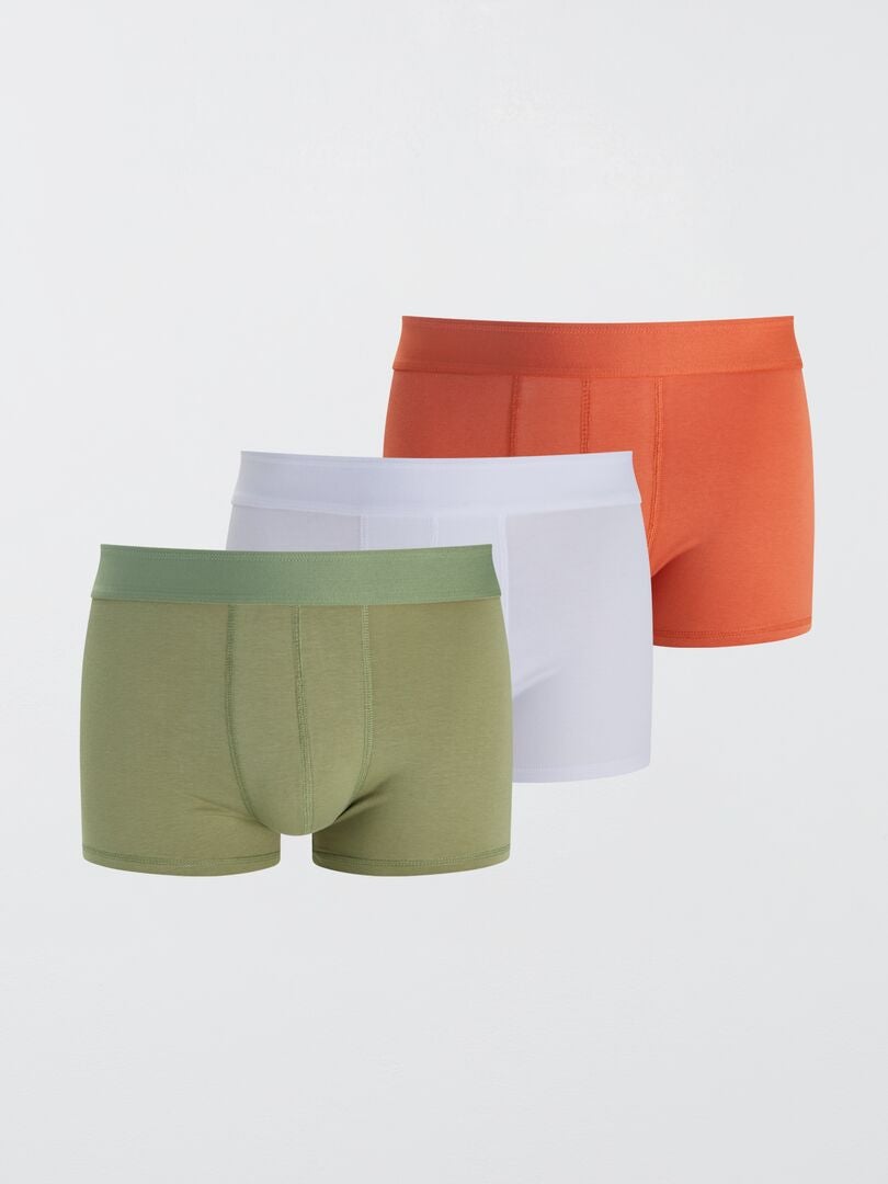 Lote de 3 boxers 'Dim' - LARANJA - Kiabi - 14.00€