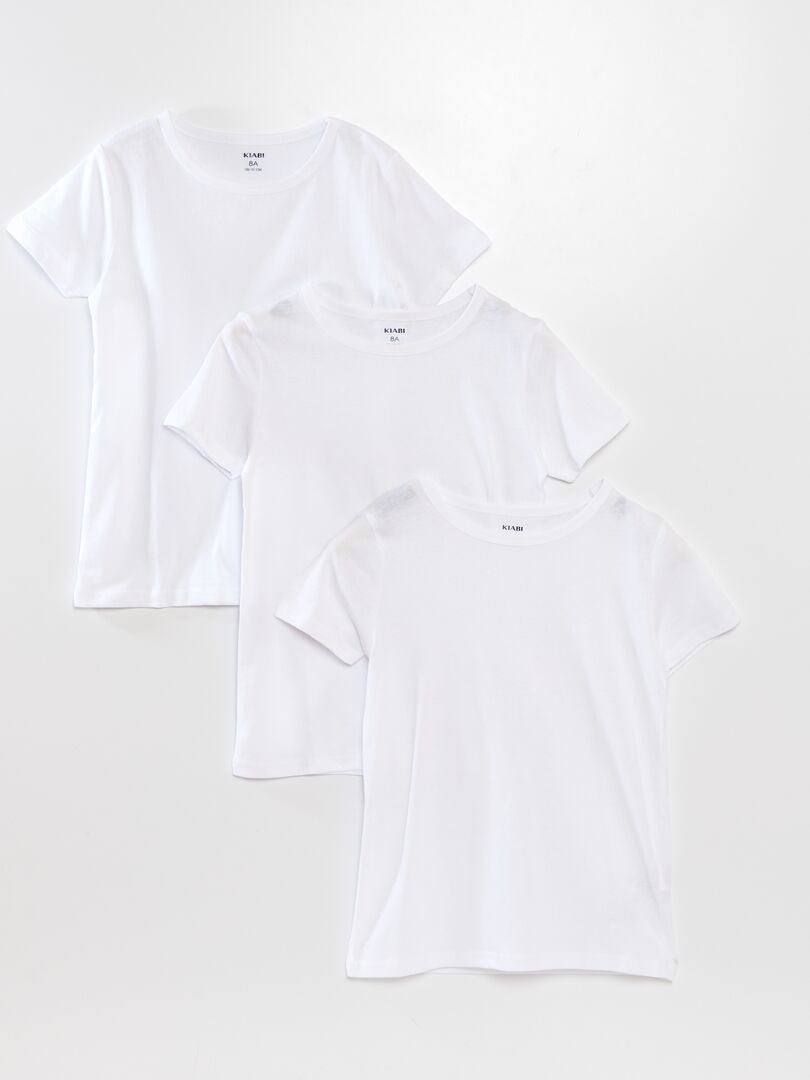Lote de 3 camisolas interiores Quase Branco - Kiabi