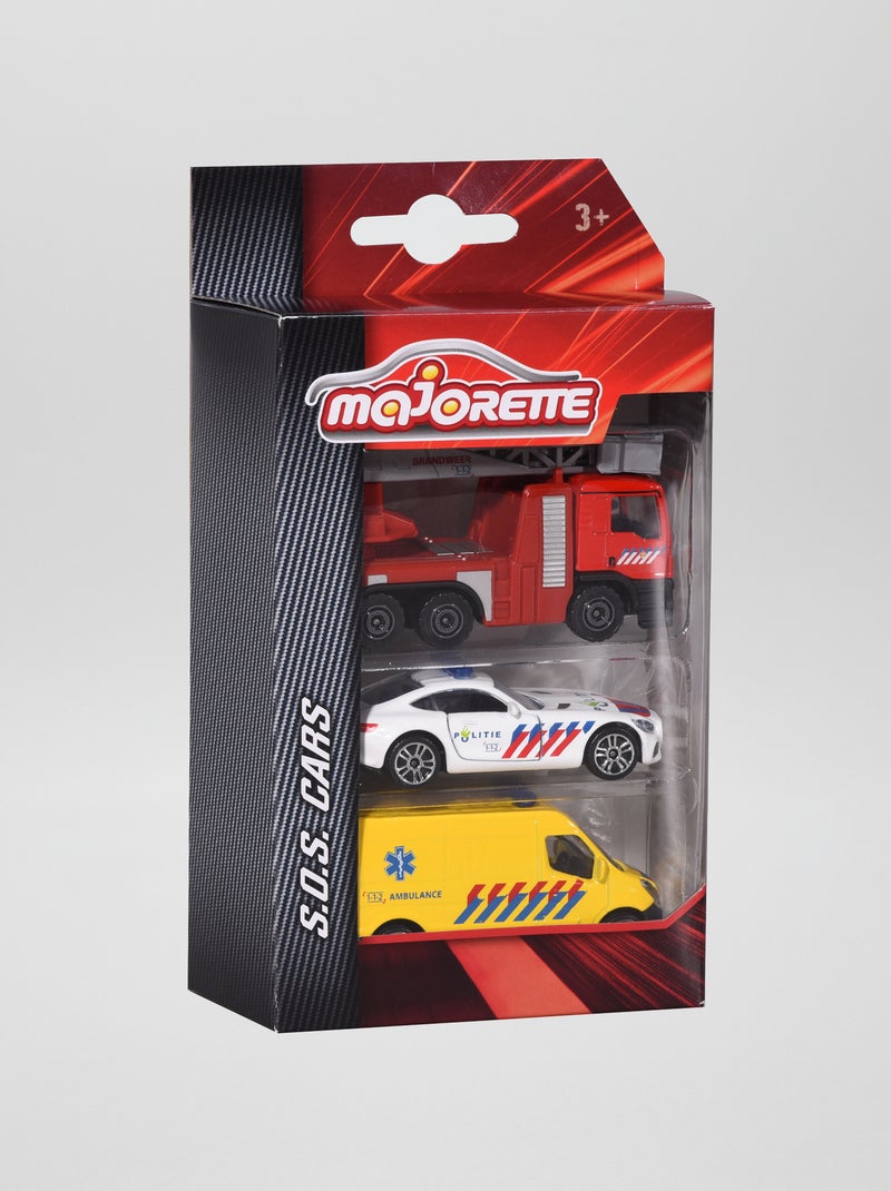 Lote de 3 carros 'Majorette' BRANCO - Kiabi
