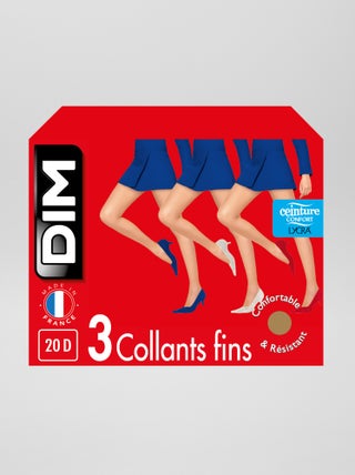 Lote de 3 collants 'DIM' 20D