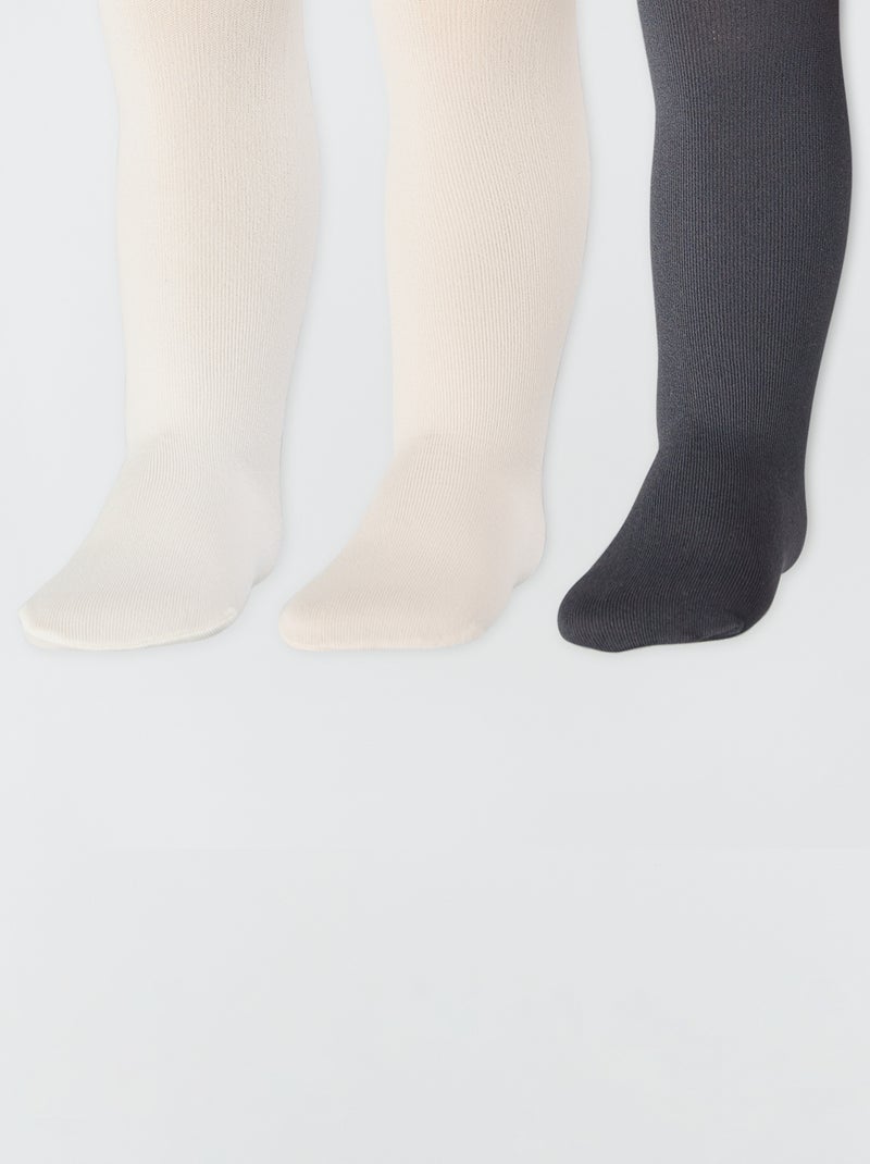 Lote de 3 collants finos BEGE - Kiabi