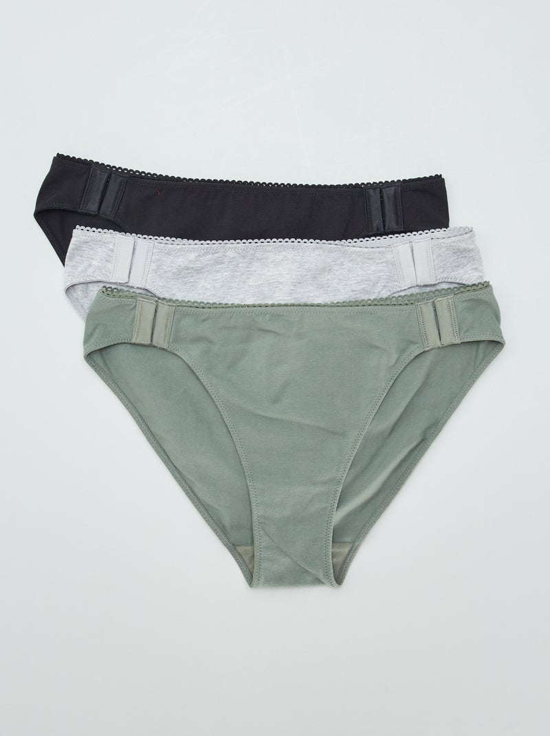 Lote de 3 cueca para mulher - So Easy VERDE - Kiabi