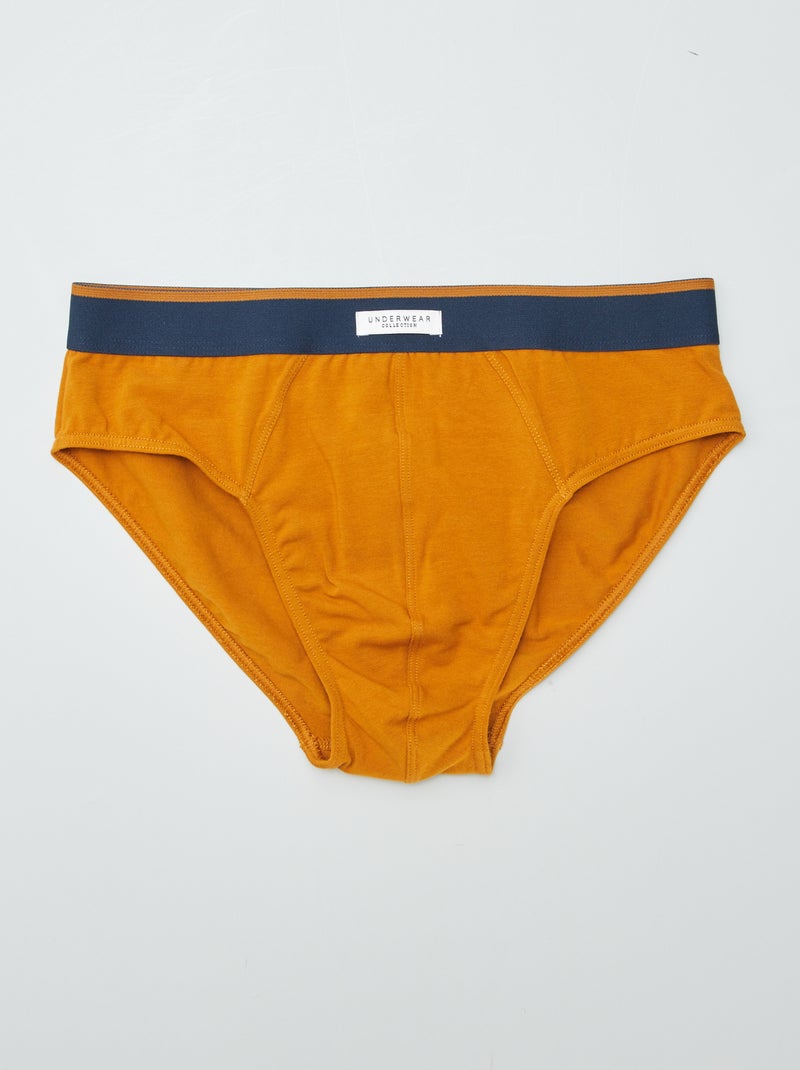 Lote de 3 cuecas AMARELO - Kiabi