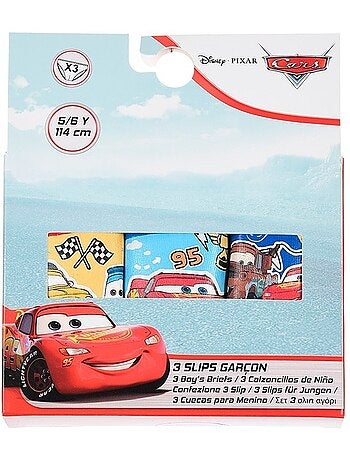 Lote de 3 cuecas cars menino | licença oficial