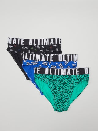 Lote de 3 cuecas com estampado