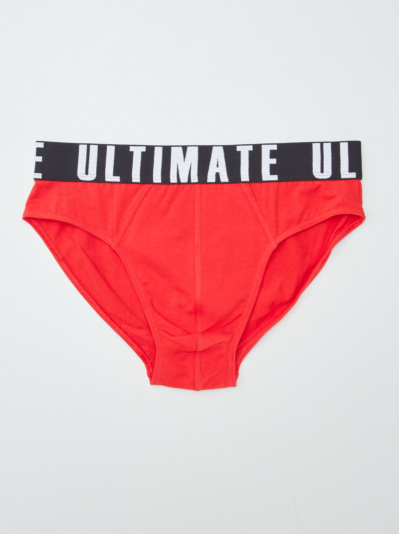 Lote de 3 cuecas com estampado PRETO - Kiabi