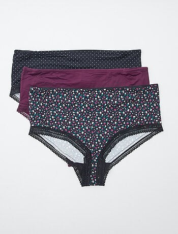 Lote de 3 cuecas com estampado