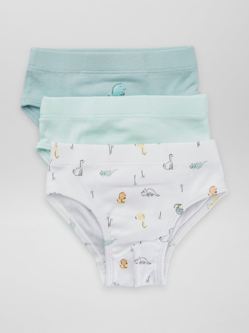 Lote de 3 cuecas 'crocodilos' BRANCO - Kiabi