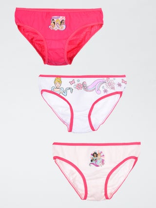 Lote de 3 cuecas das princesas 'Disney'
