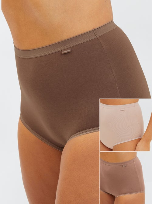 Lote de 3 cuecas de cintura subida 'Sans Complexe' - Kiabi