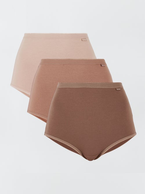 Lote de 3 cuecas de cintura subida 'Sans Complexe' - Kiabi