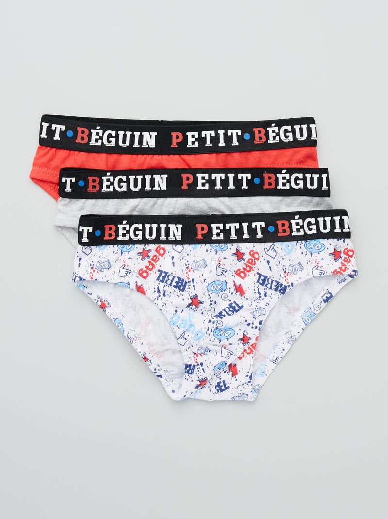 Lote de 3 cuecas de fantasia 'Petit Béguin' BEGE - Kiabi