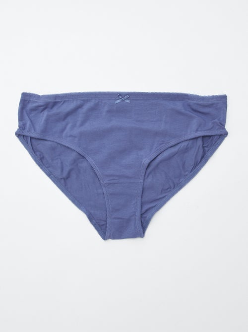 Lote de 3 cuecas em algodão elástico - Kiabi