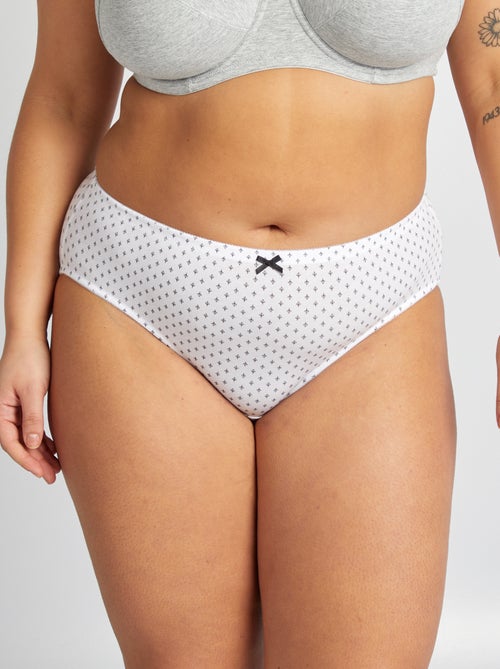 Lote de 3 cuecas em algodão elástico - Kiabi