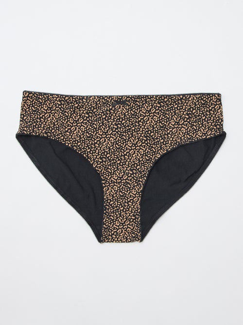 Lote de 3 cuecas em algodão elástico - Kiabi