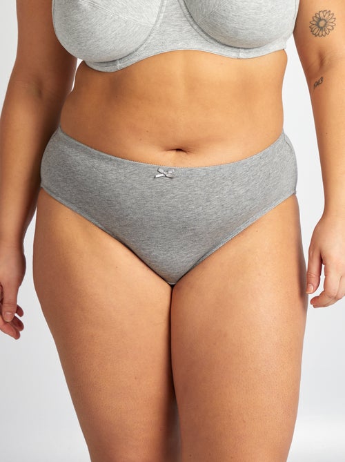 Lote de 3 cuecas em algodão elástico - Kiabi