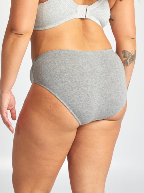 Lote de 3 cuecas em algodão elástico - Kiabi