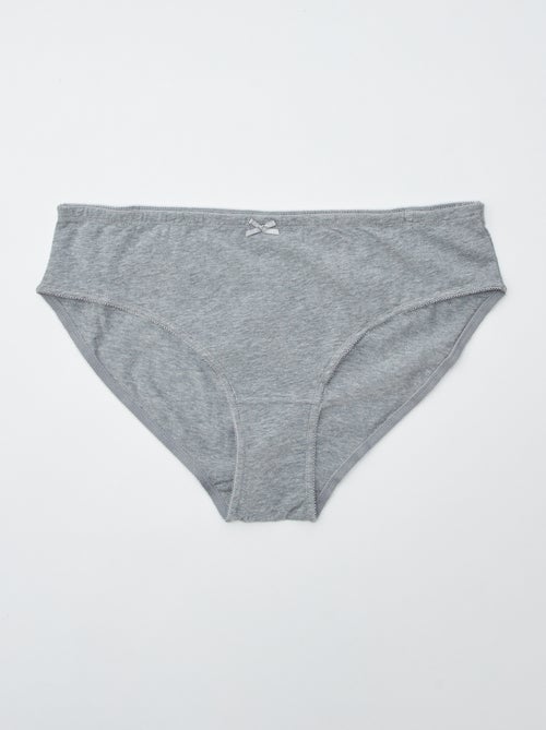 Lote de 3 cuecas em algodão elástico - Kiabi