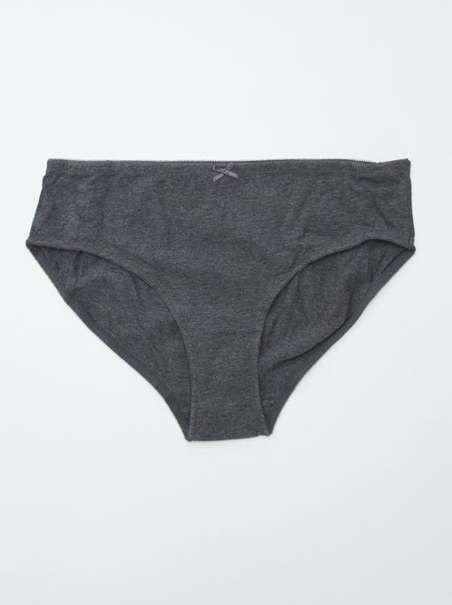 Lote de 3 cuecas em algodão elástico - Kiabi