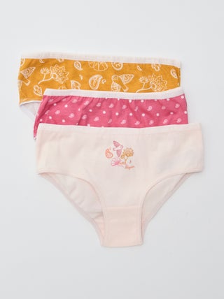 Lote de 3 cuecas estampadas 'Petit Béguin'