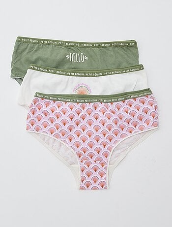 Lote de 3 cuecas estampadas 'Petit Béguin'