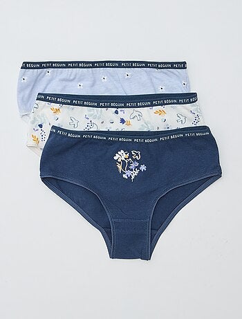 Lote de 3 cuecas estampadas 'Petit Béguin'